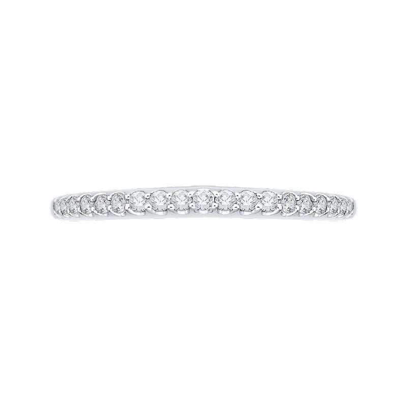 Shah Luxury Round Diamond Wedding Band In 14K White Gold