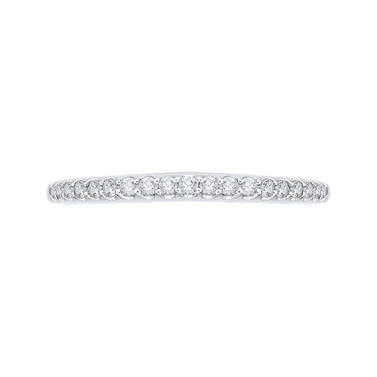 Shah Luxury Round Diamond Wedding Band In 14K White Gold