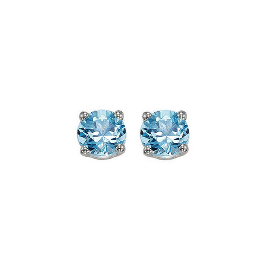Gems One 14Kt White Gold Blue Topaz (1 Ctw) Earring