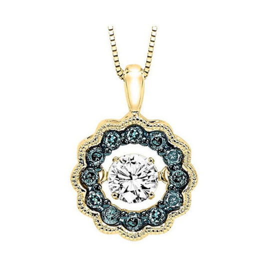 Gems One 14KT Yellow Gold & Diamond Rhythm Of Love Neckwear Pendant  - 3/8 ctw