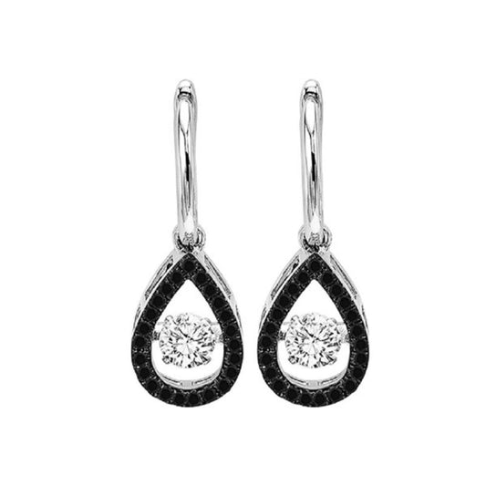 Gems One 14KT White Gold & Diamond Rhythm Of Love Fashion Earrings  - 3/4 ctw