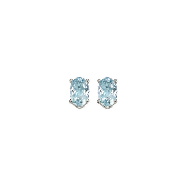 Gems One 14Kt White Gold Aquamarine (1/2 Ctw) Earring