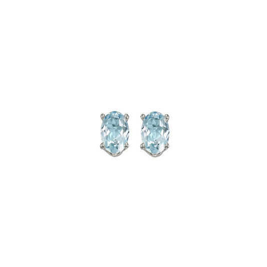 Gems One 14Kt White Gold Aquamarine (1/2 Ctw) Earring