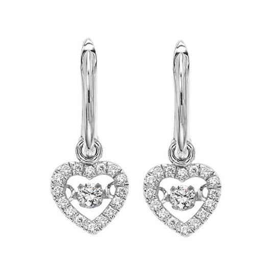 Gems One 14KT White Gold & Diamonds Stunning Fashion Earrings - 1/10 ctw