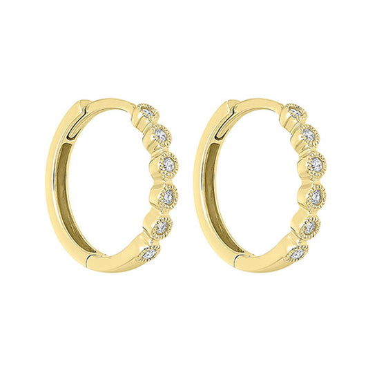 Gems One 14Kt Yellow Gold Diamond (1/8Ctw) Earring