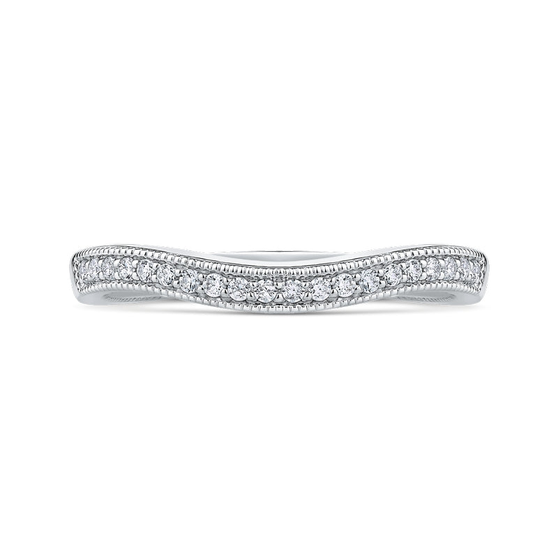 Shah Luxury Round Diamond Wedding Band In 14K White Gold