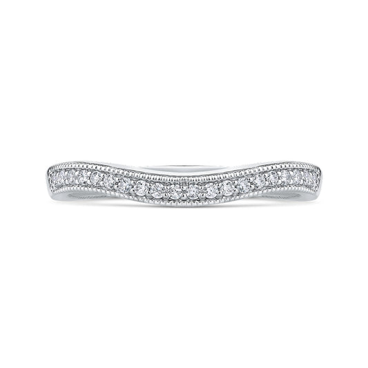 Shah Luxury Round Diamond Wedding Band In 14K White Gold