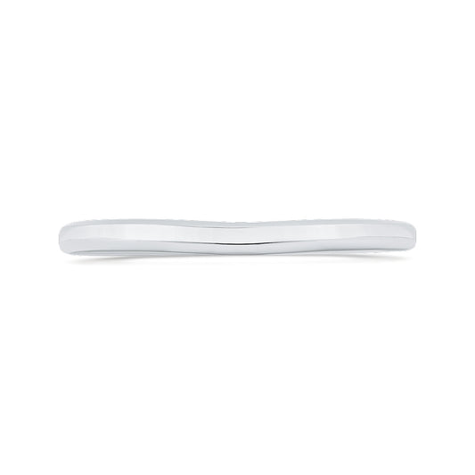 Shah Luxury 14K White Gold Plain Wedding Band