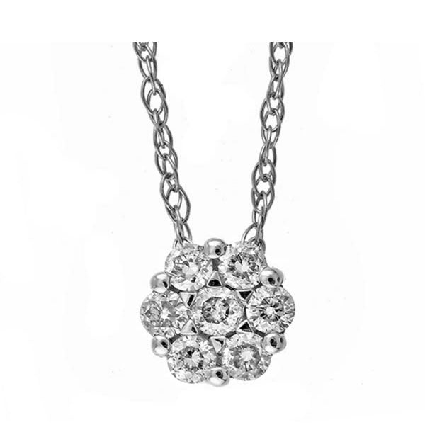 Gems One 14Kt White Gold Diamond (1/10 Ctw) Pendant