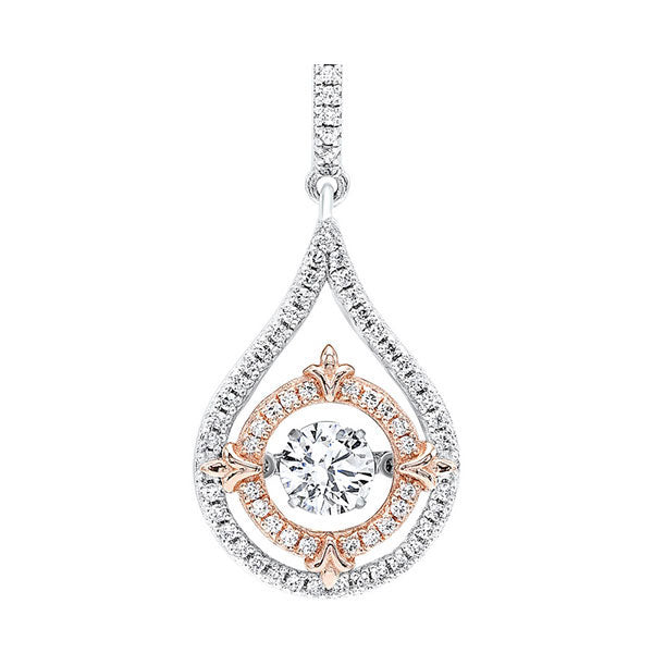 Gems One Silver Cubic Zirconia (1/20 Ctw) Pendant