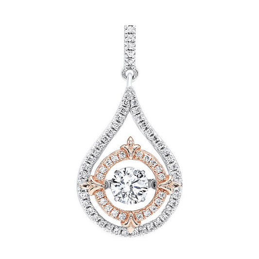 Gems One Silver Cubic Zirconia (1/20 Ctw) Pendant