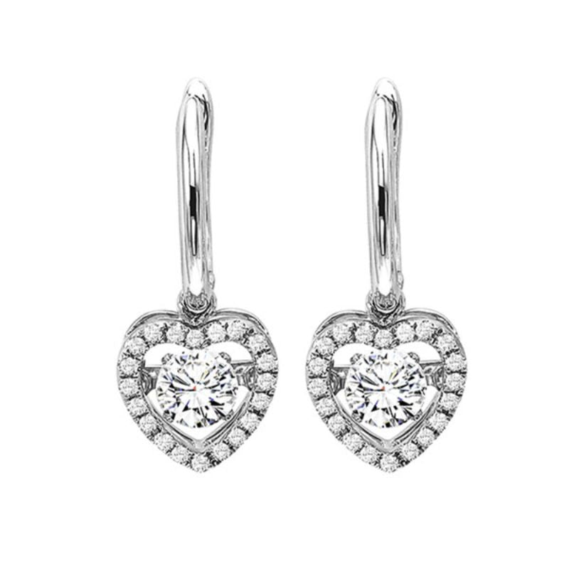 Gems One 14KT White Gold & Diamond Rhythm Of Love Fashion Earrings  - 3/4 ctw