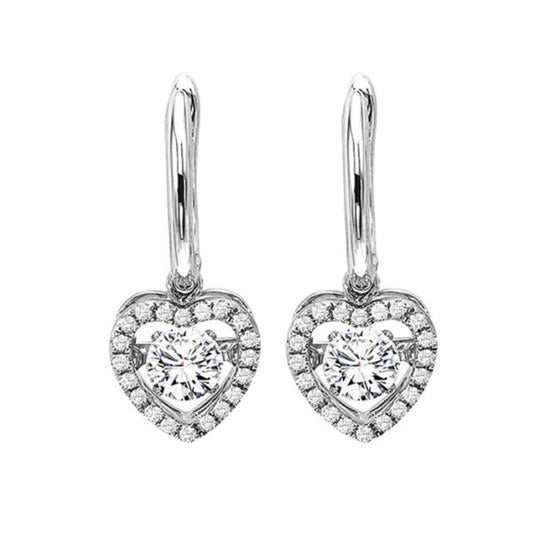 Gems One 14KT White Gold & Diamond Rhythm Of Love Fashion Earrings  - 3/4 ctw