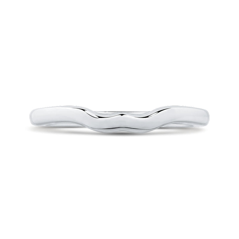 Shah Luxury 14K White Gold Plain Wedding Band