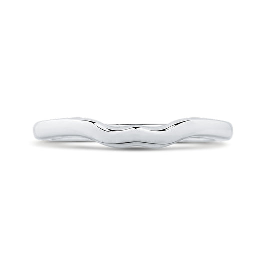 Shah Luxury 14K White Gold Plain Wedding Band