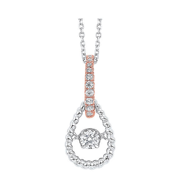 Gems One 10Kt White Rose Gold Diamond (1/8Ctw) Pendant