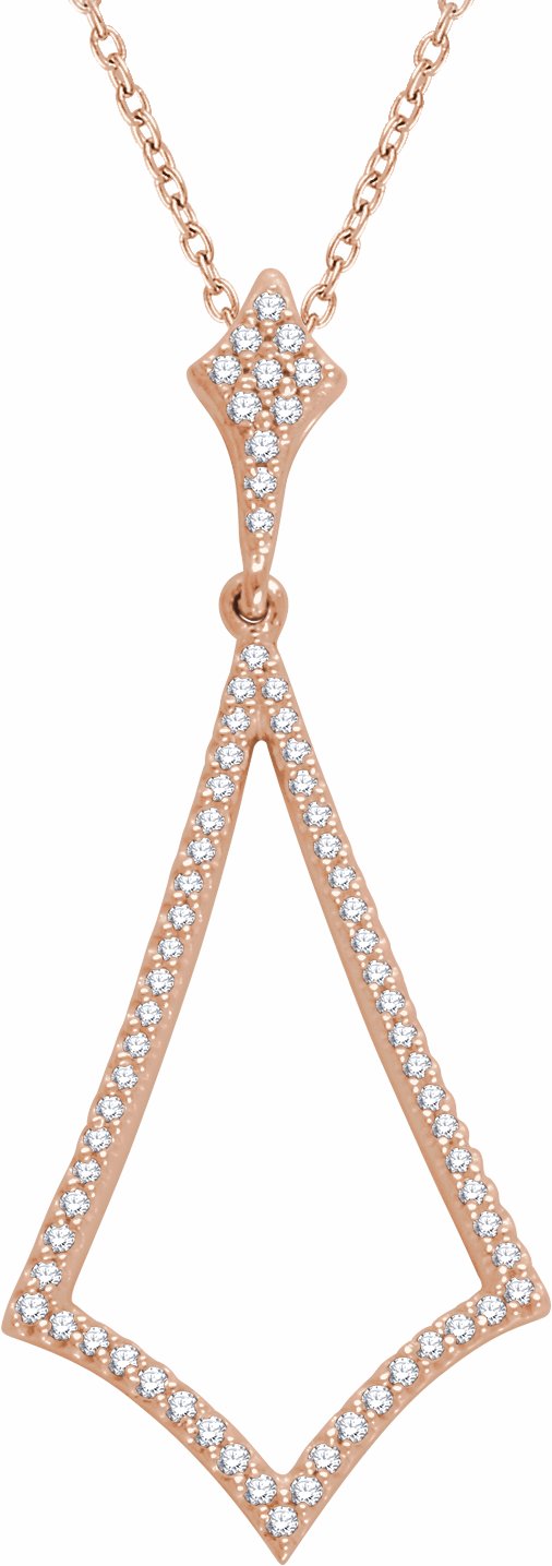 14K Rose 1/4 CTW Diamond 18 Necklace