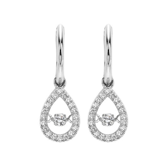 Gems One 14KT White Gold & Diamonds Stunning Fashion Earrings - 1/5 ctw