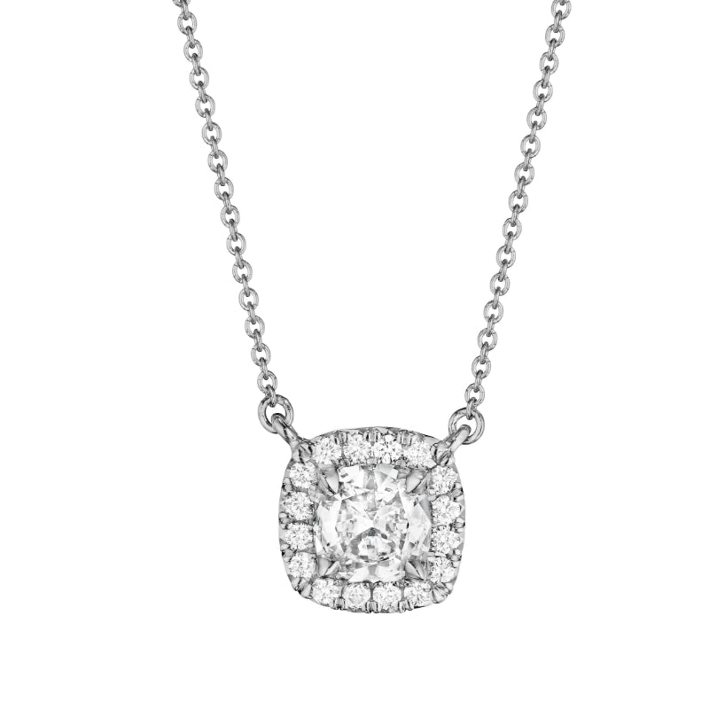 Henri Daussi White Platinum Diamond Pendant
