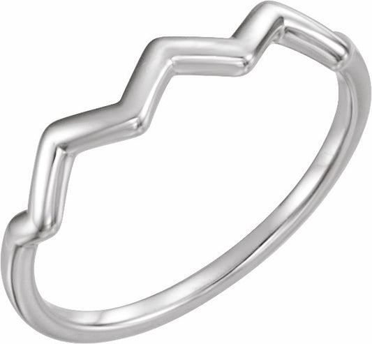 14K White Stackable Ring