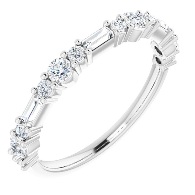 14K White 3/8 CTW Diamond Anniversary Band