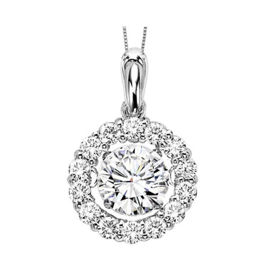 Gems One 14KT White Gold & Diamond Rhythm Of Love Neckwear Pendant  - 3/4 ctw