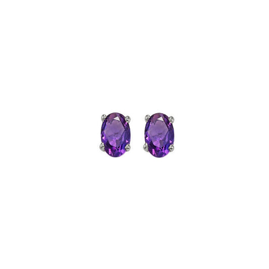 Gems One 14Kt White Gold Amethyst (1/2 Ctw) Earring