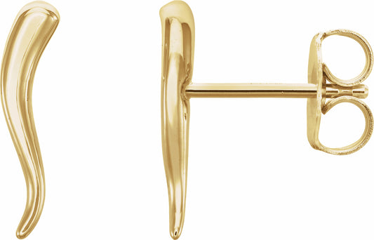 14K Yellow Horn Earrings