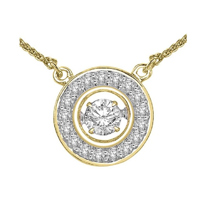 Gems One 14KT Yellow Gold & Diamond Rhythm Of Love Neckwear Pendant  - 1 ctw