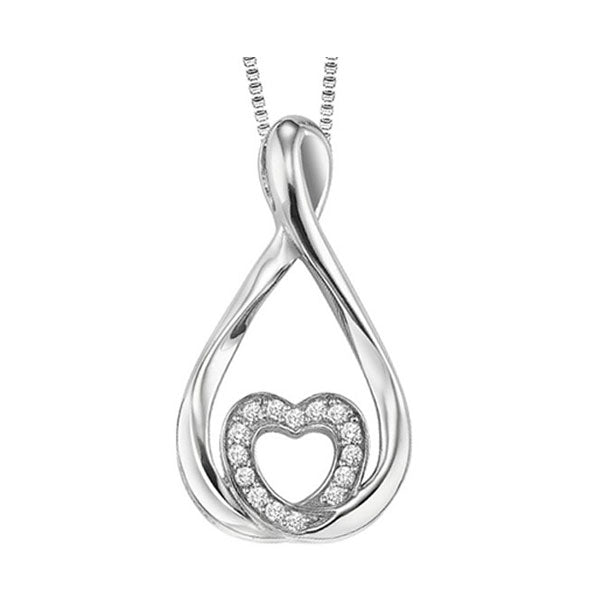 Gems One Silver Diamond (1/10 Ctw) Pendant