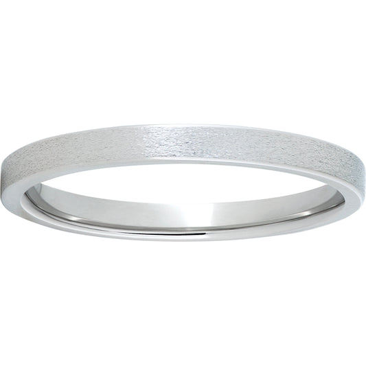 Serinium Pipe Cut Band with Stone Finish
