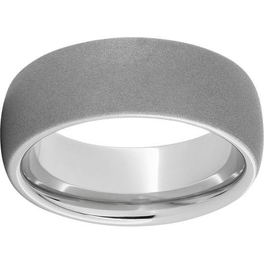 Serinium Domed Band with Sandblast Finish