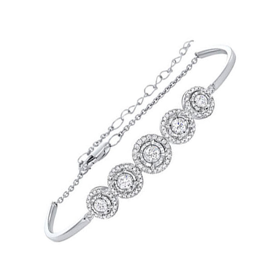 Gems One 14Kt White Gold Diamond (1 1/2Ctw) Bangle