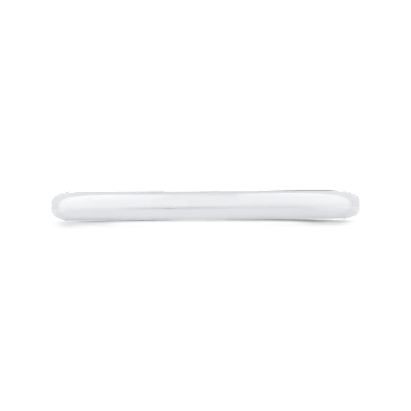 Shah Luxury 14K White Gold Plain Wedding Band