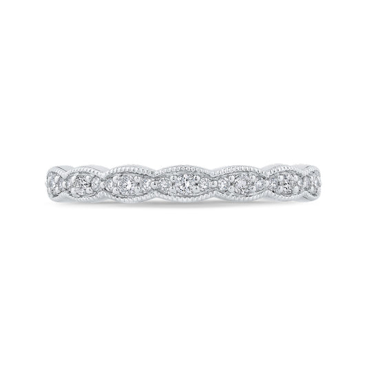 Shah Luxury Round Diamond Half-Eternity Wedding Band In 14K White Gold