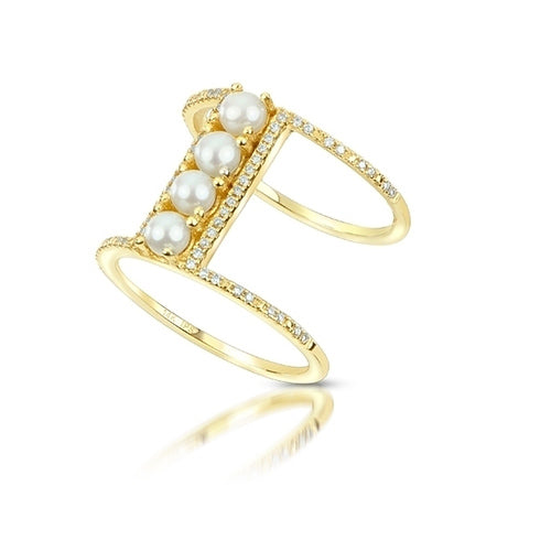 Imperial Pearl 14k Yellow Gold Freshwater Pearl Ring