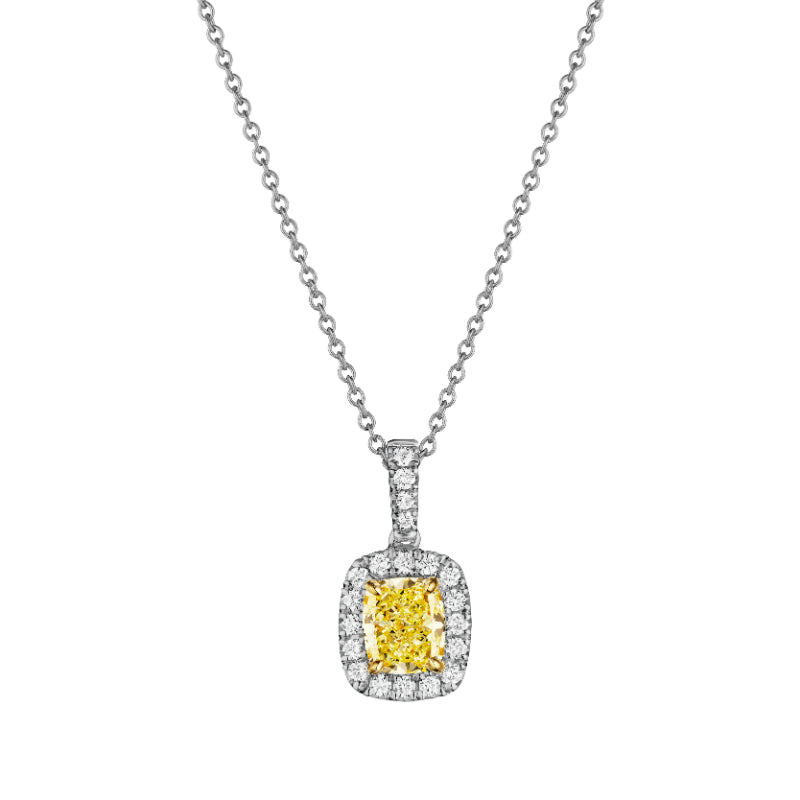 Henri Daussi 14k Yellow Gold Diamond Pendant