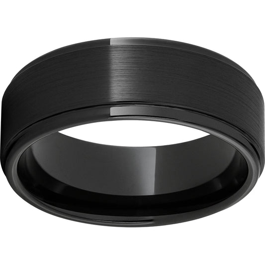 Black Diamond Ceramic Grooved Edge Band with Satin Finish