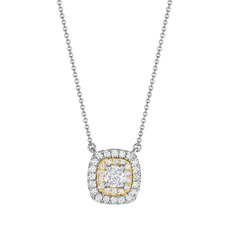 Henri Daussi 18k Yellow Gold Diamond Pendant