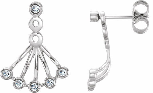14K White 1/6 CTW Diamond Earrings