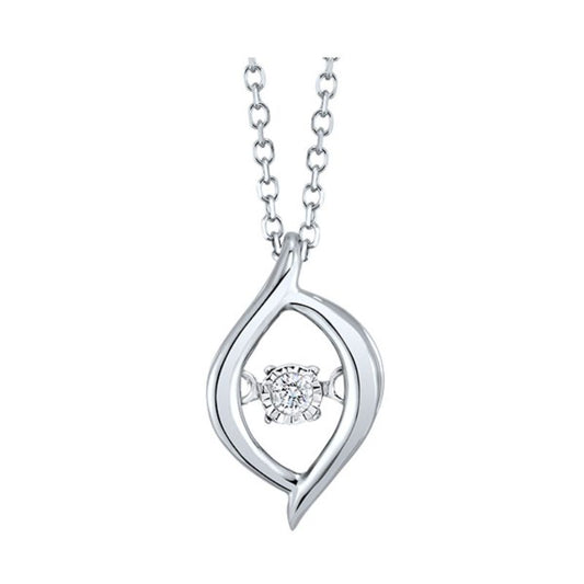 Gems One 10KT White Gold & Diamonds Stunning Neckwear Pendant - 1/10 ctw