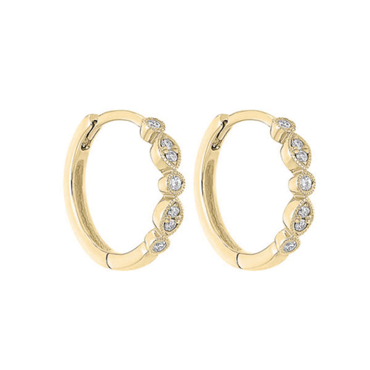 Gems One 14Kt Yellow Gold Diamond (1/6Ctw) Earring