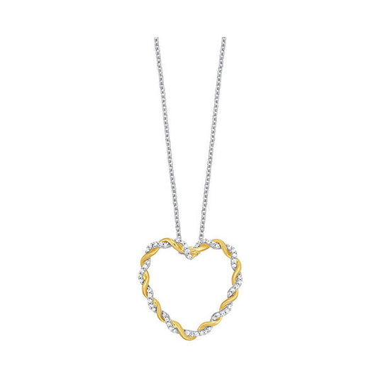 Gems One 10Kt White Yellow Gold Diamond (1/6Ctw) Pendant