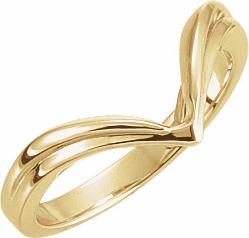 14K Yellow V-Shape Fashion Ring