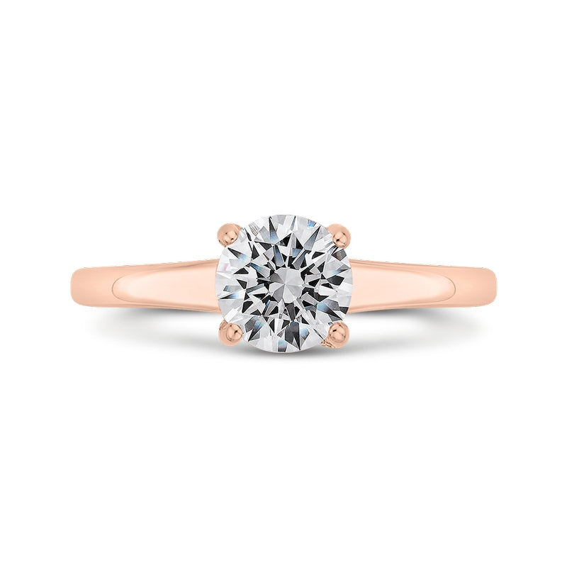 Shah Luxury 14K Rose Gold Diamond Engagement Ring (Semi-Mount)