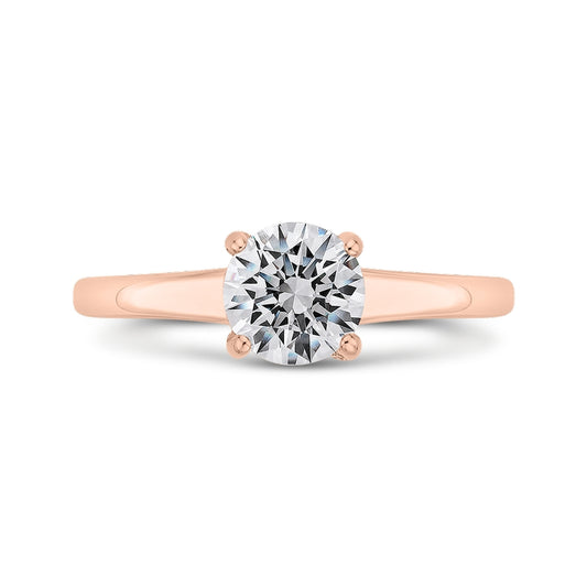 Shah Luxury 14K Rose Gold Diamond Engagement Ring (Semi-Mount)