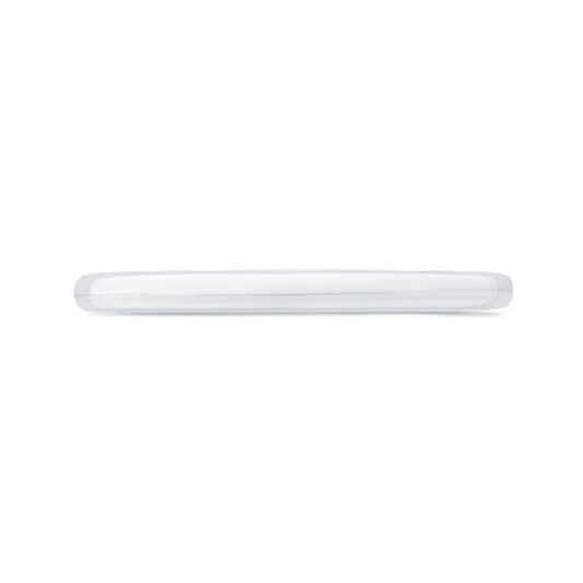 Shah Luxury 14K White Gold Plain Wedding Band