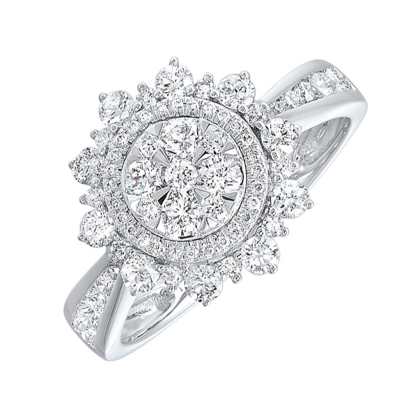 Gems One 14Kt White Gold Diamond (1Ctw) Ring
