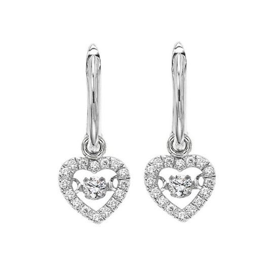 Gems One 10KT White Gold & Diamond Rhythm Of Love Fashion Earrings  - 1/5 ctw