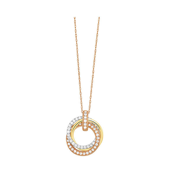 Gems One 14Kt White Yellow Rose Gold Diamond (1/2Ctw) Pendant